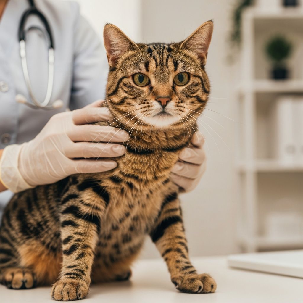 Un chat recevant des soins a la clinique